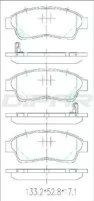 Ditas DFB4410 - Комплект спирачно феродо, дискови спирачки vvparts.bg