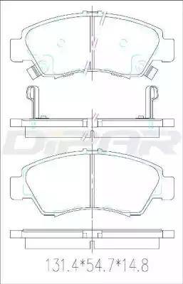 Ditas DFB5242 - Комплект спирачно феродо, дискови спирачки vvparts.bg