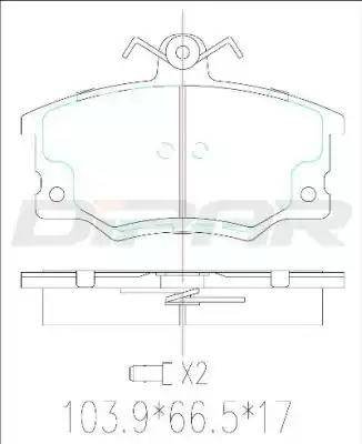 Ditas DFB1416 - Комплект спирачно феродо, дискови спирачки vvparts.bg