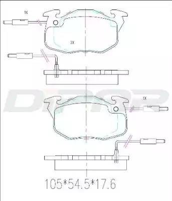 Ditas DFB1154 - Комплект спирачно феродо, дискови спирачки vvparts.bg