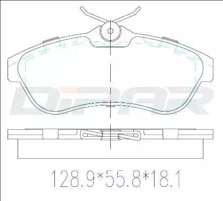 Ditas DFB3492 - Комплект спирачно феродо, дискови спирачки vvparts.bg