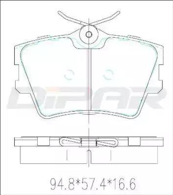 Ditas DFB3457 - Комплект спирачно феродо, дискови спирачки vvparts.bg