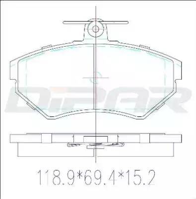 Ditas DFB3088 - Комплект спирачно феродо, дискови спирачки vvparts.bg