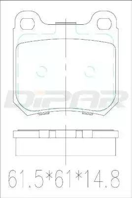 Ditas DFB3316 - Комплект спирачно феродо, дискови спирачки vvparts.bg