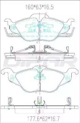 Ditas DFB3202 - Комплект спирачно феродо, дискови спирачки vvparts.bg