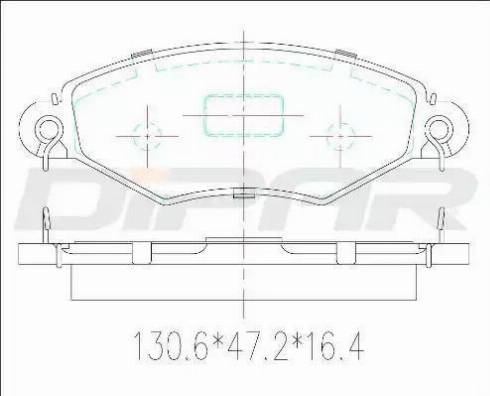 Ditas DFB3222 - Комплект спирачно феродо, дискови спирачки vvparts.bg