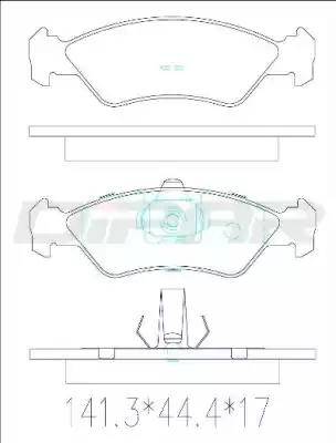 Ditas DFB2942 - Комплект спирачно феродо, дискови спирачки vvparts.bg