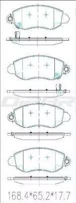 Ditas DFB2424 - Комплект спирачно феродо, дискови спирачки vvparts.bg