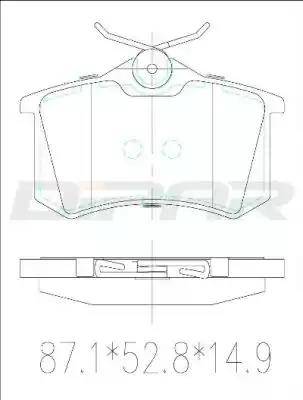 Ditas DFB2598 - Комплект спирачно феродо, дискови спирачки vvparts.bg