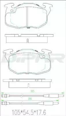 Ditas DFB2566 - Комплект спирачно феродо, дискови спирачки vvparts.bg