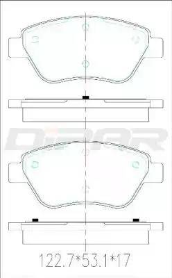 Ditas DFB2579 - Комплект спирачно феродо, дискови спирачки vvparts.bg