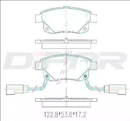 Ditas DFB2573 - Комплект спирачно феродо, дискови спирачки vvparts.bg