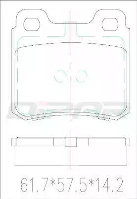 Ditas DFB2041 - Комплект спирачно феродо, дискови спирачки vvparts.bg