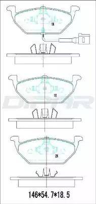 Ditas DFB2386 - Комплект спирачно феродо, дискови спирачки vvparts.bg