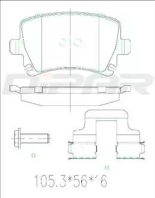 Ditas DFB2388 - Комплект спирачно феродо, дискови спирачки vvparts.bg