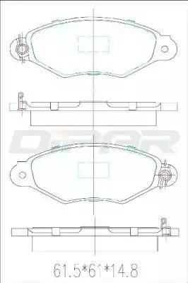 Ditas DFB2321 - Комплект спирачно феродо, дискови спирачки vvparts.bg