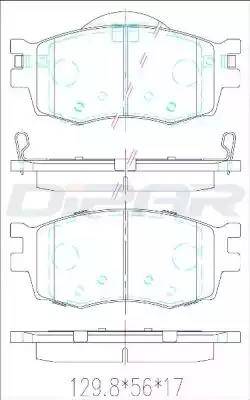 Ditas DFB2292 - Комплект спирачно феродо, дискови спирачки vvparts.bg