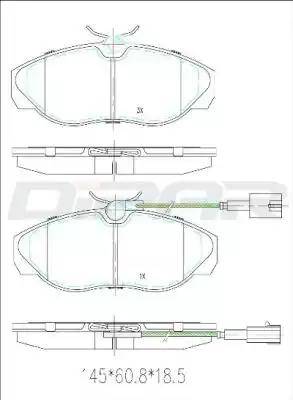 Ditas DFB2710 - Комплект спирачно феродо, дискови спирачки vvparts.bg