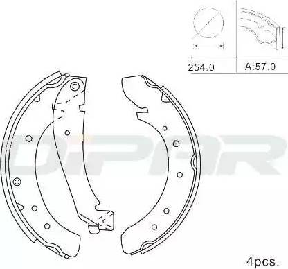 Ditas DPB1006 - Комплект спирачна челюст vvparts.bg