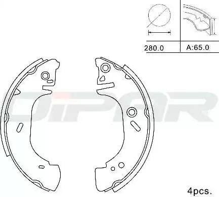 Ditas DPB1008 - Комплект спирачна челюст vvparts.bg