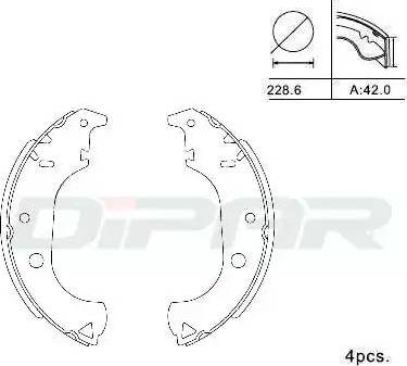 Ditas DPB1024 - Комплект спирачна челюст vvparts.bg