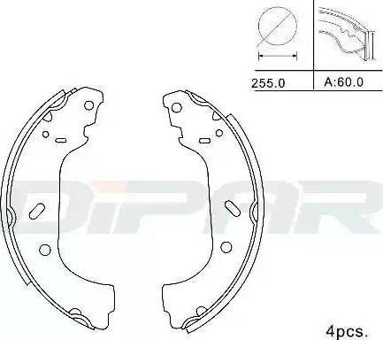 Ditas DPB1025 - Комплект спирачна челюст vvparts.bg