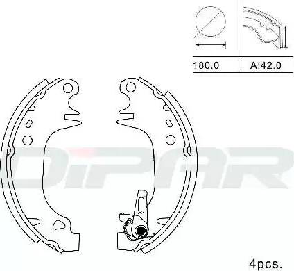 Ditas DPB1020 - Комплект спирачна челюст vvparts.bg