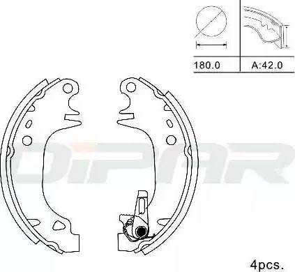 Ditas DPB1021 - Комплект спирачна челюст vvparts.bg