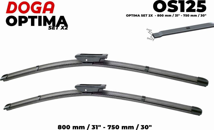 DOGA OS125 - Перо на чистачка vvparts.bg