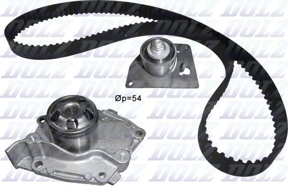 DOLZ KD128 - Водна помпа+ к-кт ангренажен ремък vvparts.bg