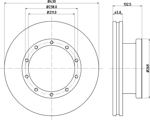 DON CVD552 - Спирачен диск vvparts.bg