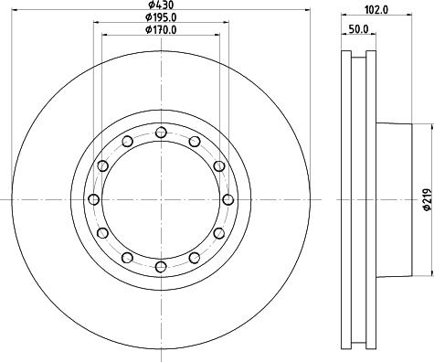 DON CVD519 - Спирачен диск vvparts.bg