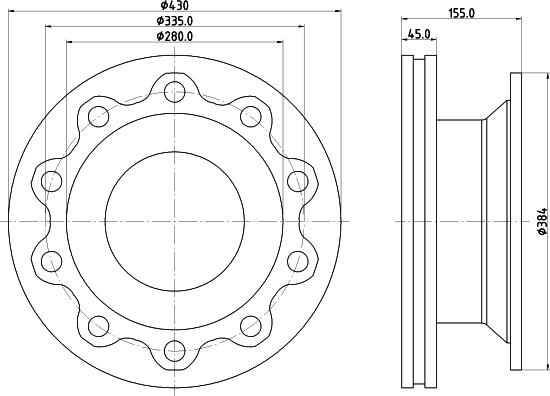 AP 44065 - Спирачен диск vvparts.bg