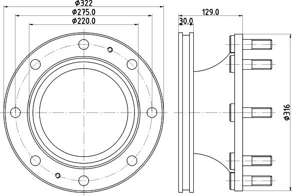 Quinton Hazell BDC4655 - Спирачен диск vvparts.bg