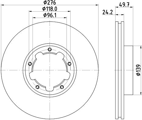 Brake Engineering DI956524 - Спирачен диск vvparts.bg