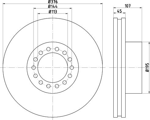 PE Automotive 026.679-10A - Спирачен диск vvparts.bg