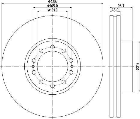 AP 44043 - Спирачен диск vvparts.bg