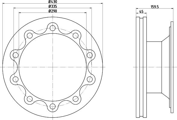 PE Automotive 4637200 - Спирачен диск vvparts.bg