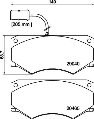 DON CVP057 - Комплект спирачно феродо, дискови спирачки vvparts.bg