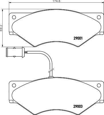 DON CVP017 - Комплект спирачно феродо, дискови спирачки vvparts.bg