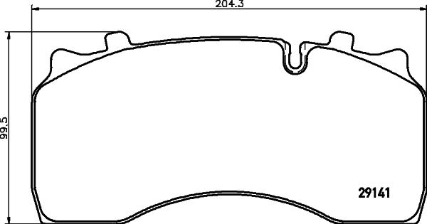 Breck 29141 - Комплект спирачно феродо, дискови спирачки vvparts.bg