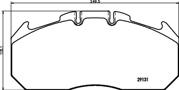 DON CVP088K - Комплект спирачно феродо, дискови спирачки vvparts.bg