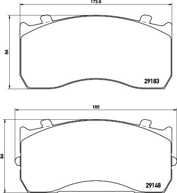 DON CVP035K - Комплект спирачно феродо, дискови спирачки vvparts.bg