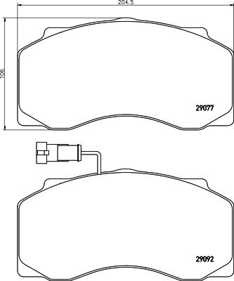 Magneti Marelli 360216200108 - Комплект спирачно феродо, дискови спирачки vvparts.bg