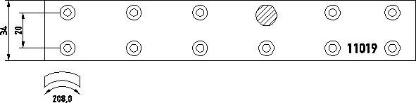 DON MB90912S7121 - Комплект феродо за накладки, барабанни спирачки vvparts.bg