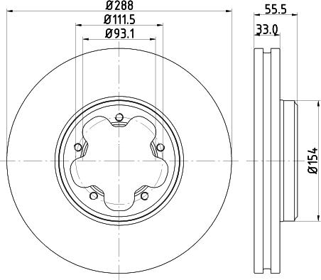 DON PCD19561 - Спирачен диск vvparts.bg