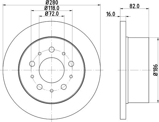 DON PCD19502 - Спирачен диск vvparts.bg