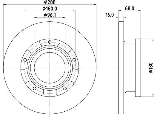 DON PCD19571 - Спирачен диск vvparts.bg