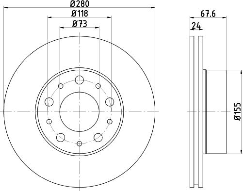 DON PCD19632 - Спирачен диск vvparts.bg