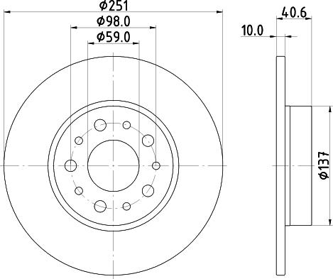 DON PCD14922 - Спирачен диск vvparts.bg